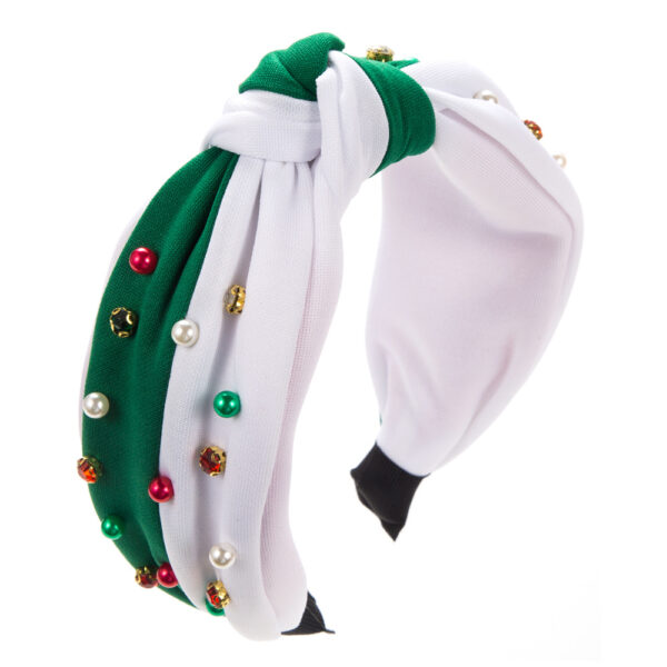 O1CN01UuNyRe2LDsUMTr4EK_2206398079659-0-cib Wholesale New Trendy Christmas Headband Fashion Christmas Red and Green Color-Blocked Headband