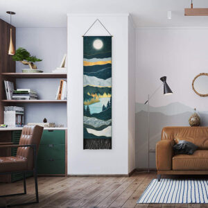 Landscape Painting-Black / 32.5x130cm