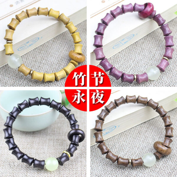 Wholesale Luminous Beads Ebony Wood Bracelet