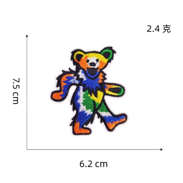 O1CN01Ux4J6h2DZO6LrWhdZ_3283688623-0-cib Wholesale DIY Embroidery Cloth Colorful Series Bear Flower Hat Clothes Patch FS
