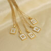 Wholesale Titanium Steel Shell Alphabet 18K Gold Necklace