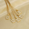 Wholesale Titanium Steel Shell Alphabet 18K Gold Necklace