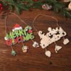 Wholesale Christmas Supplies Greenwich Christmas Merry Signboard Wooden Pendant Decoration