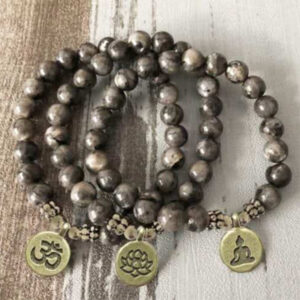 Wholesale Buddha Beads Lotus Yoga Pendant Stone Bracelet