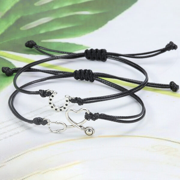 Wholesale Nurse EKG Braided Bracelet