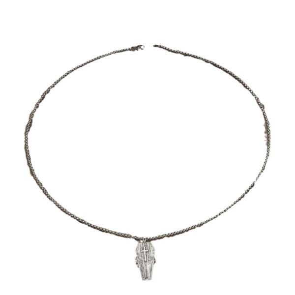 Wholesale Halloween Gothic Style Coffin Red Enamel Pendant Zinc Alloy Necklace