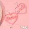 Wholesale Love Heart Hollow Acrylic Earrings