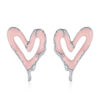 Wholesale Sweet Cool Heart Silver Earrings