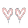 Wholesale Sweet Cool Heart Silver Earrings