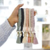 Wholesale Hand Woven Bohemian Fringed Cotton Rope Keychain