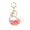 Wholesale Oil Bottle Floating Sugar Bean Whale Acrylic Liquid Keychain