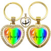 O1CN01V1Muit1tijuIqBkOE_2212752275936-0-cib Wholesale LGBT Rainbow Rhinestone Heart Shaped 360 Degree Rotating Double Sided Metal Keychain