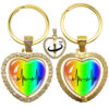 O1CN01V1Muit1tijuIqBkOE__2212752275936-0-cib Wholesale LGBT Rainbow Rhinestone Heart Shaped 360 Degree Rotating Double Sided Metal Keychain