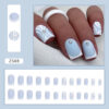 Wholesale Plastic Light Blue Square Matte False Nails