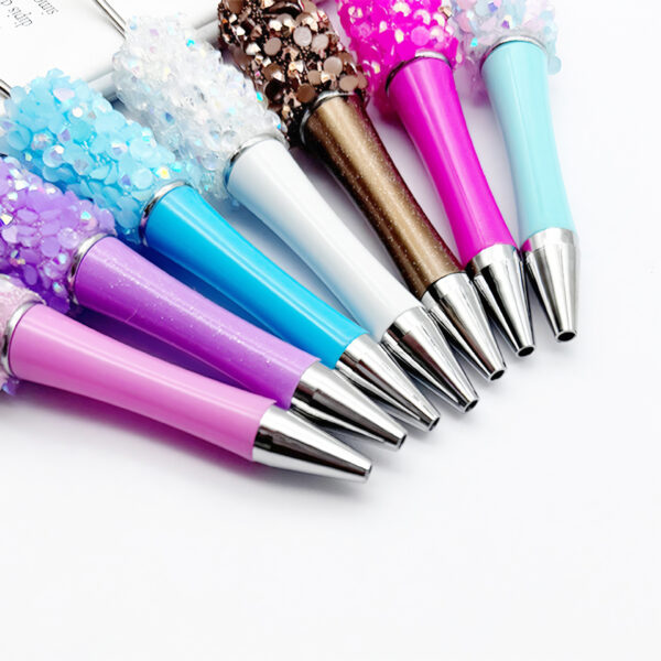 Wholesale Beadable Pens Petal Sequin Resin Diamond Ballpoint Pen