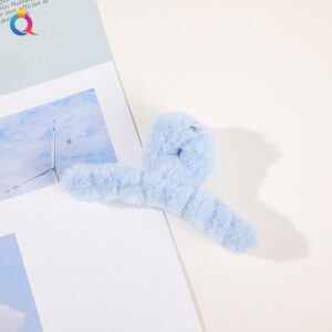 Plush solid color gripper-sky blue / Qiyue factory direct sales