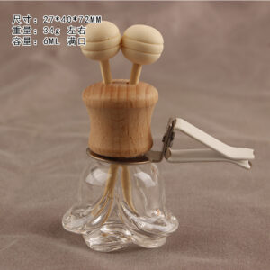 High waist air outlet-double hole; Rose 6ML; Glass wood