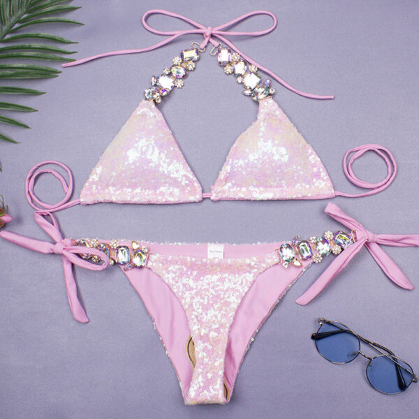 O1CN01V3Omht1dbNauVV7JJ__2201208973754-0-cib Wholesale Sequin Bikini Three-Piece Set Swimwear Polyester