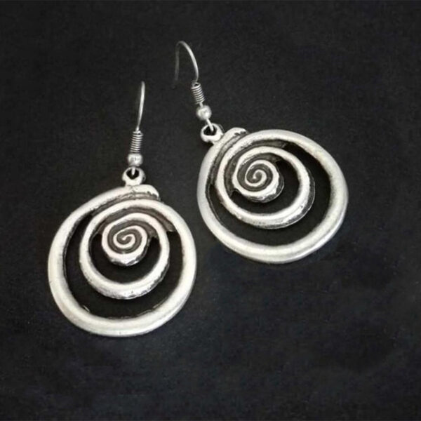 Wholesale Geometric Spiral Alloy Irregular Earrings