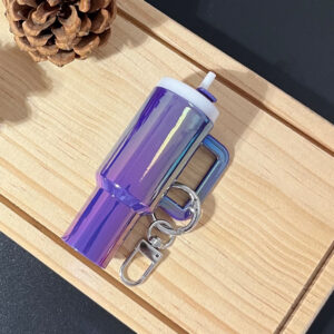 Colorful deep purple/silver buckle