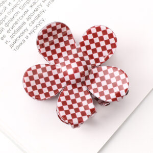4# Plaid 7cm Flower Clamp / Independent packaging