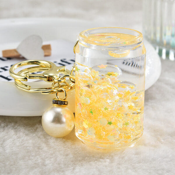 O1CN01V7hIFn1JM00mzzkXM_2200601031013-0-cib Wholesale Acrylic Quicksand Floating Bottle Cans Creative Key Chain