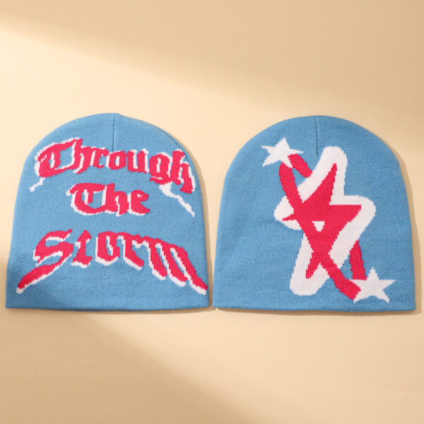 O1CN01V7kKPt1NPRVyZdH80_2200728791562-0-cib Wholesale Lightning Beanie Coldproof Knitted Hat Warm Jacquard Hat