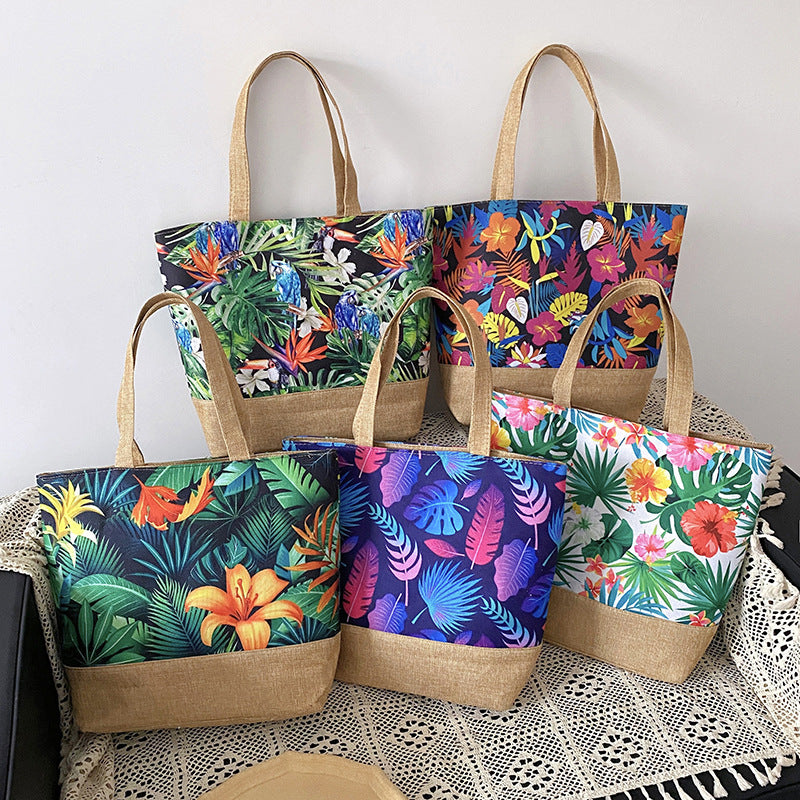 Wholesale Leaf Flower Canvas Bag