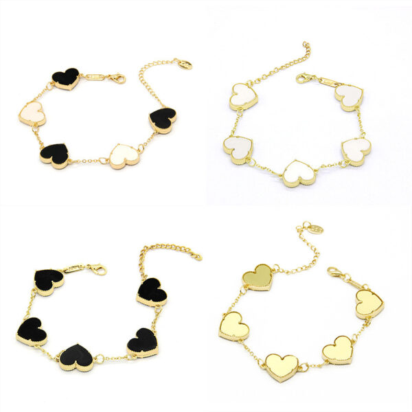 O1CN01VAaGTz2HnMV2v6XjH_2211152099195-0-cib Wholesale Titanium Steel Double-sided Butterfly Heart Bracelets