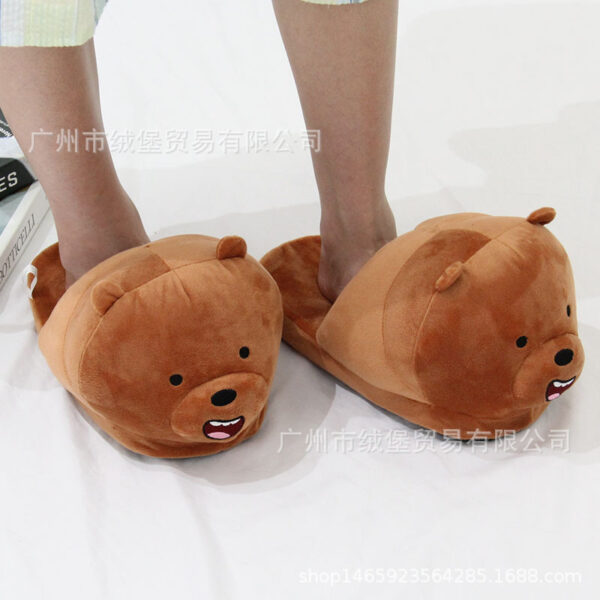 Wholesale Cartoon Animal Plush Cotton Slippers
