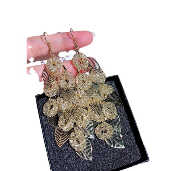 O1CN01VCNCOQ1Bs2sUJaeWU_0-0-cib Wholesale Zircon Leaf Long Alloy Earrings