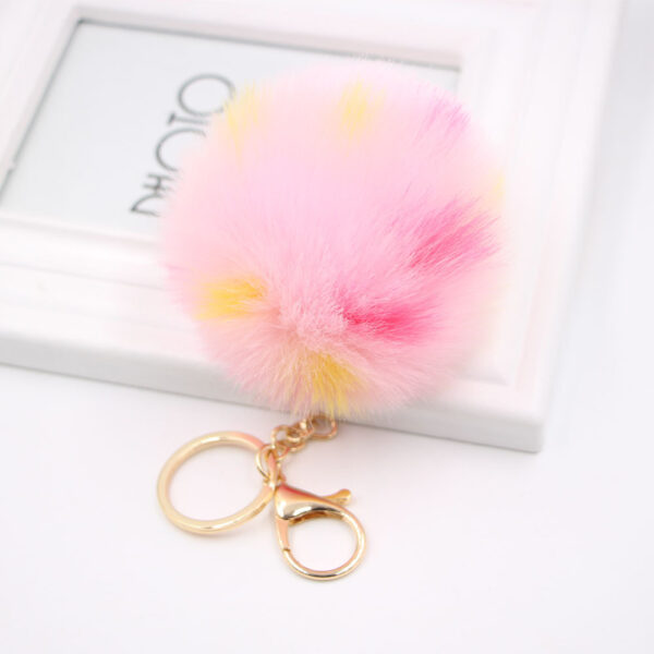 O1CN01VDxSOA1X3aaR9znOn_2038122868-0-cib Wholesale Imitation Rabbit Fur Colorful Plush Ball Keychain