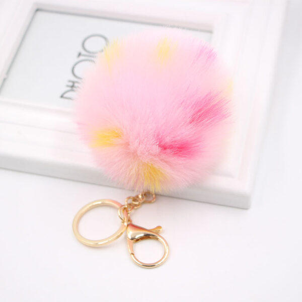 O1CN01VDxSOA1X3aaR9znOn__2038122868-0-cib Wholesale Imitation Rabbit Fur Colorful Plush Ball Keychain