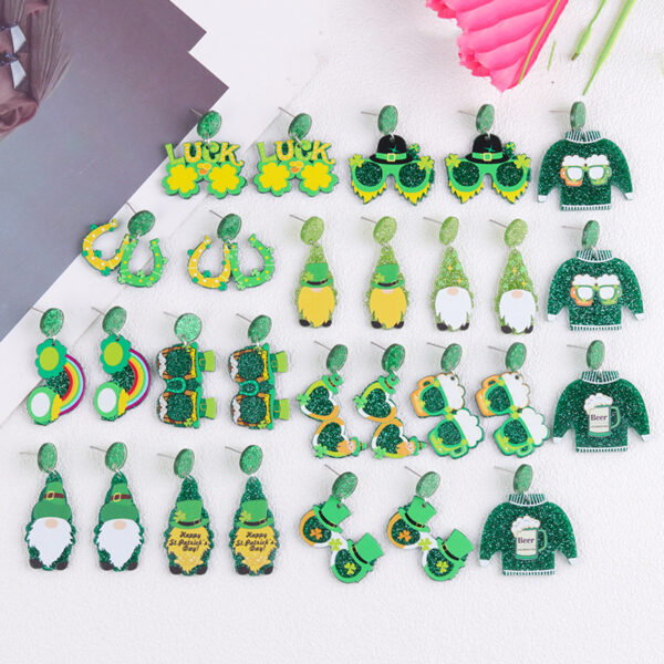 Wholesale Saint Patrick Sunglasses and Acrylic Earrings