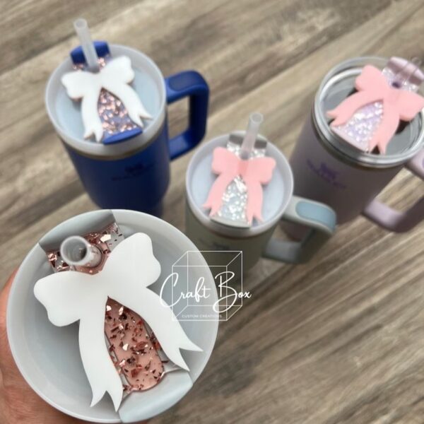 Wholesale Bow Gold Dust Transparent Ice Fighter 40OZ Cup Lid Label