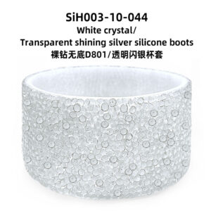 Naked diamond bottomless d801/transparent flash silver cup cover