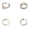 Wholesale plain ring irregular 925 sterling silver ring