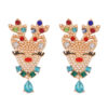 Wholesale Colored Gemstone Elk Zinc Alloy Earrings