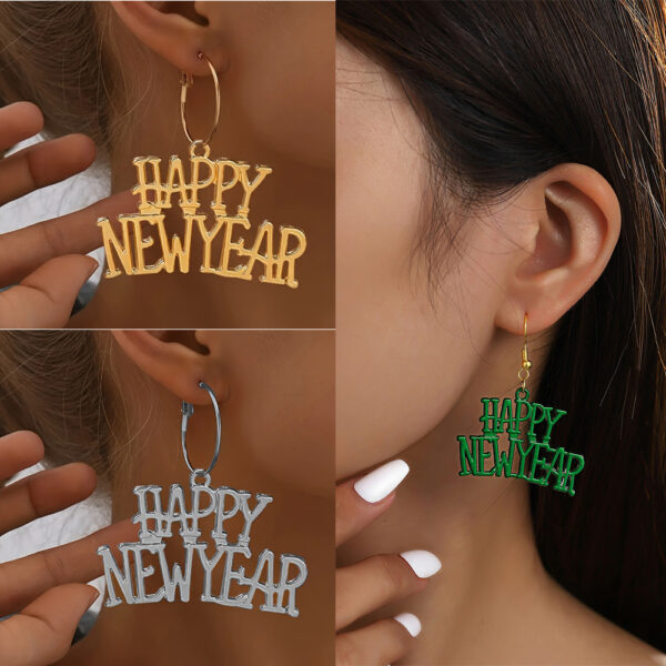 O1CN01VK8FMR1EukBB9tZ7s_2365720412-0-cib Wholesale Happy New Year Earrings