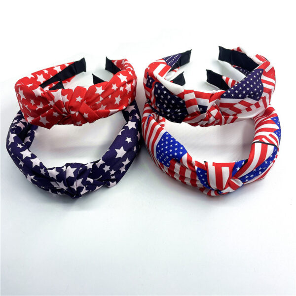Wholesale New American Flag Independence Day Headband Fabric Knotted Creative Headband
