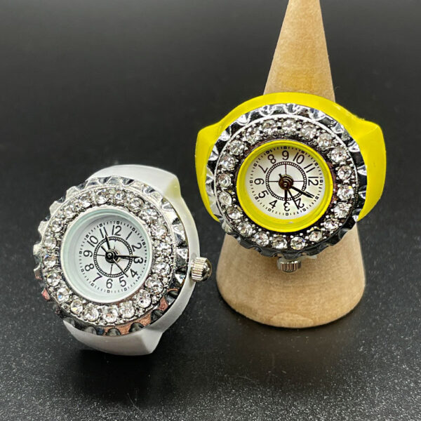 Wholesale Stainless Steel Diamond Ring Watch