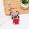 Wholesale Hot Diamond Velvet Cloth Teddy Bear Keychains
