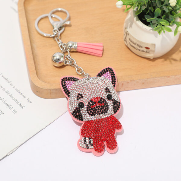 Wholesale Hot Diamond Velvet Cloth Teddy Bear Keychains