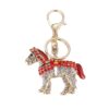 Wholesale Colorful Horse Diamond Metal Keychain
