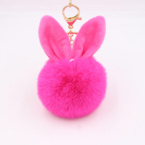 Rose Red / Rabbit plush pendant keychain