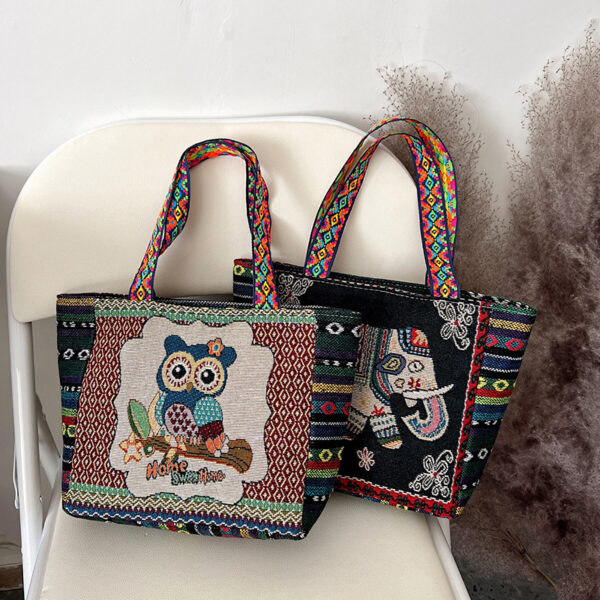 Wholesale Ethnic Style Embroidered Canvas Bag