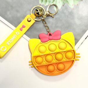Cat Gradient Yellow Decompression Keychain