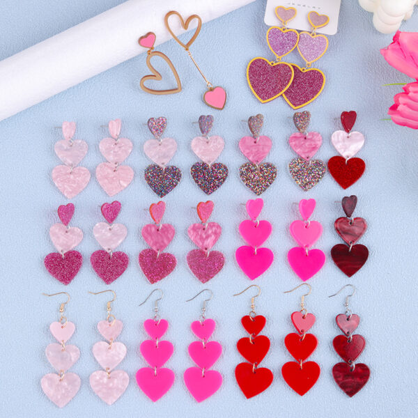 Wholesale Love Acrylic Earrings