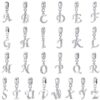 Wholesale 2CM×1CM Sterling Silver Alphabet Accessories Beads