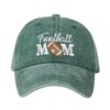 Wholesale Embroidered FOOTBALL MOM Washed Baseball Cap